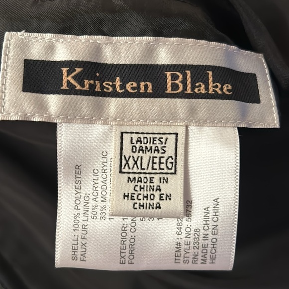 Kristen Blake XXL Black & Silver Reversible Faux Fur Vest Zippered w/ Pockets 🖤 - Picture 9 of 9